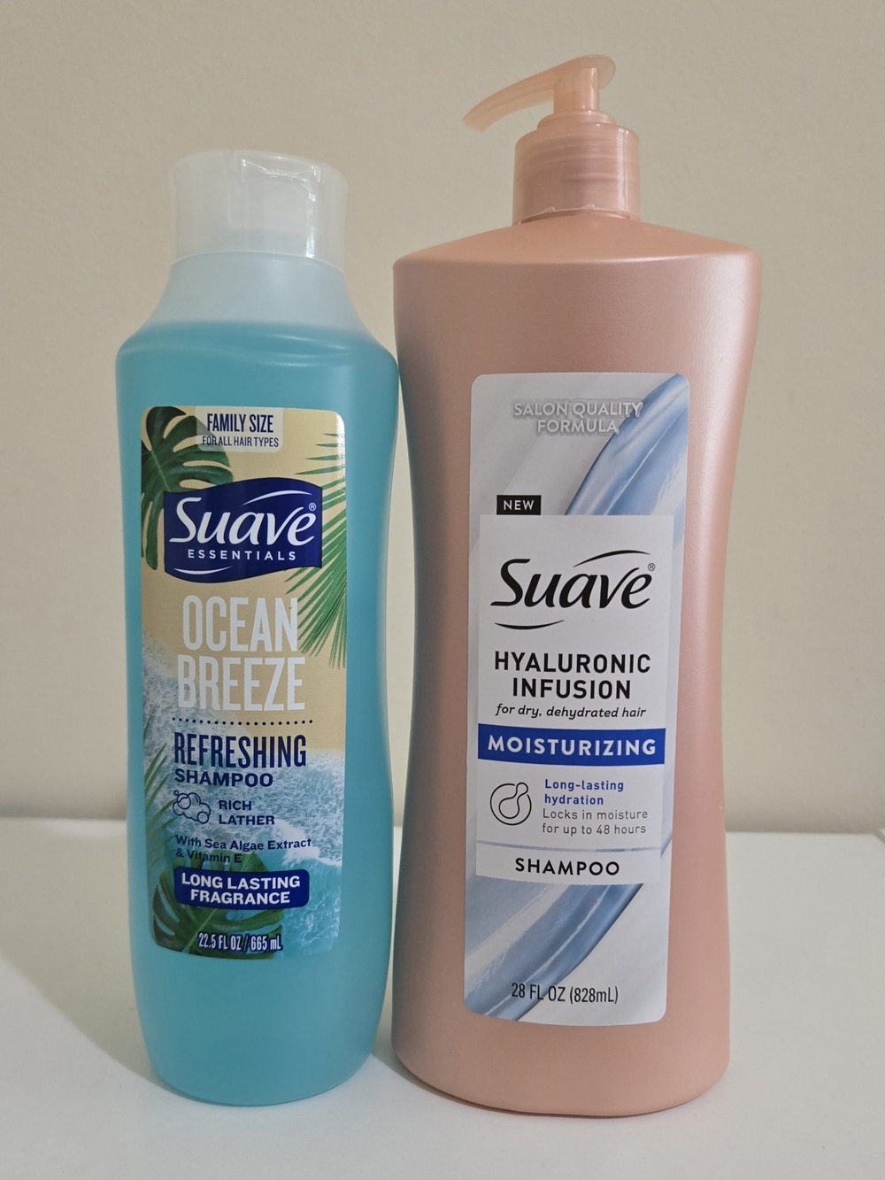 New Suave Essentials And Hyaluronic Infusion Moisturizing Shampoo Set